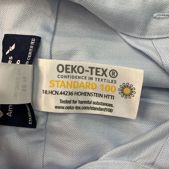 Lands End American Airlines Shirt Mens 16.5 Tailored Fit Cotton Employee Crew - Picture 9 of 11